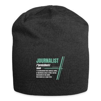 Journalist Definition Shirt Gift - Jersey Beanie - charcoal grey - Front