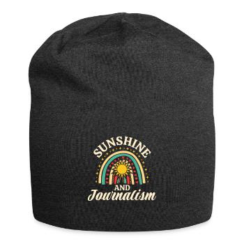 Sunshine And Journalism Shirt Gift - Jersey Beanie - charcoal grey - Front