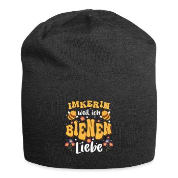 Imkerin Weil Ich Bienen Liebe Shirt Geschenk - Jersey-Beanie - Anthrazit - Vorne