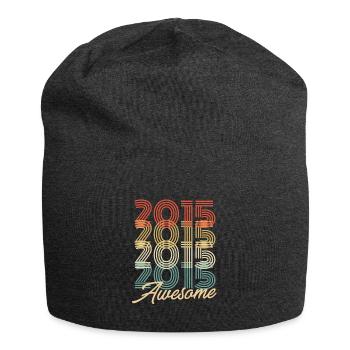 Funny Birthday Awesome 2015 - Jersey Beanie - charcoal grey - Front