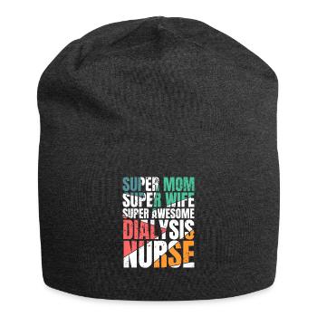 Super Mom Super Wife Super Asweome Dialysis Nurse - Jersey-Beanie - Anthrazit - Vorne