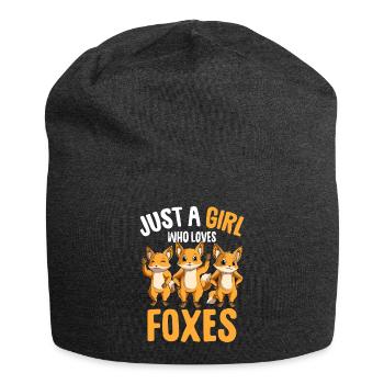 Fox Girls Children - Jersey Beanie - charcoal grey - Front