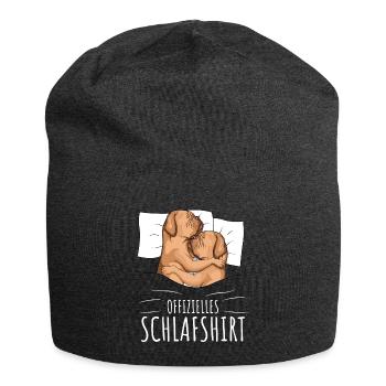 Schlafshirt Bordeauxdogge Dogue de Bordeaux - Jersey-Beanie - Anthrazit - Vorne