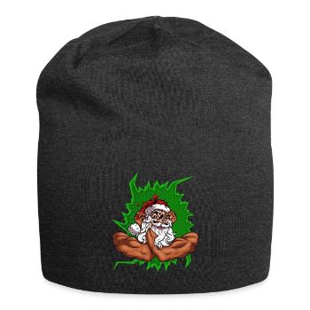 Weihnachtsmann mit Arme - Jersey-Beanie - Anthrazit - Vorne