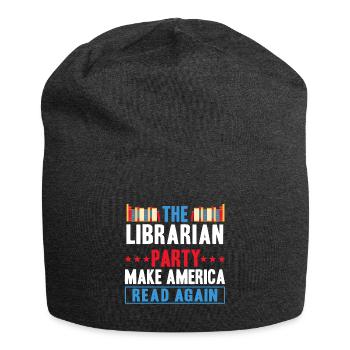 The Librarian Party Make America Read Again - Jersey Beanie - charcoal grey - Front