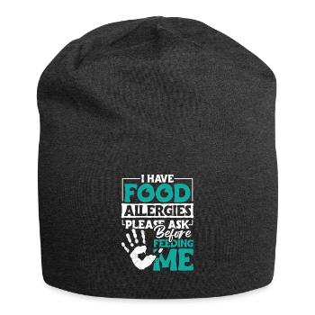 I Have Foot Allergies Shirt Gift - Jersey Beanie - charcoal grey - Front