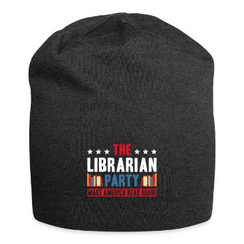 The Librarian Party Make America Read Again - Jersey Beanie - charcoal grey - Front