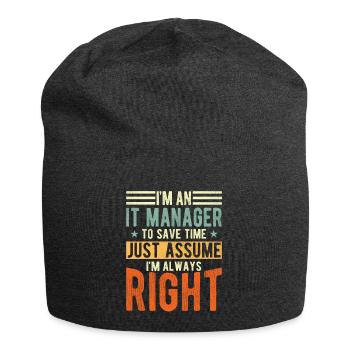 It Manager - Jersey Beanie - charcoal grey - Front