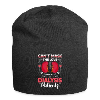 Cant Mask L’amour pour mes patients dialysés - Bonnet en jersey - charbon - Devant