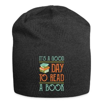 C’est une bonne journée pour lire un livre Shirt Gift - Bonnet en jersey - charbon - Devant
