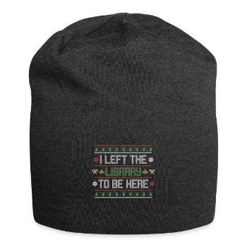 Chemise de Noël moche Bibliothèque Cadeau de bibliothèque - Bonnet en jersey - charbon - Devant