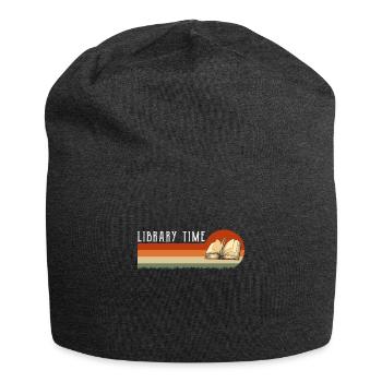 Library Time Vintage Retro Shirt Cadeau - Bonnet en jersey - charbon - Devant