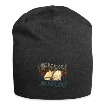 Cadeau de chemise de bibliothèque rétro vintage - Bonnet en jersey - charbon - Devant