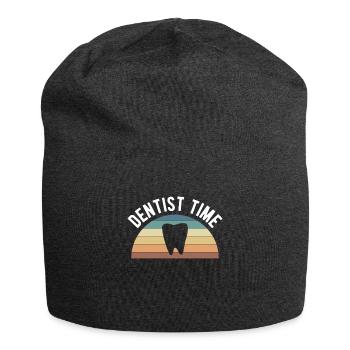 Dentist Time Vintage Retro Zahnarzt - Jersey Beanie - charcoal grey - Front