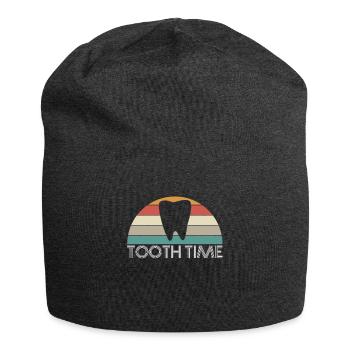 Tooth Time Vintage Rétro Dentiste - Bonnet en jersey - charbon - Devant