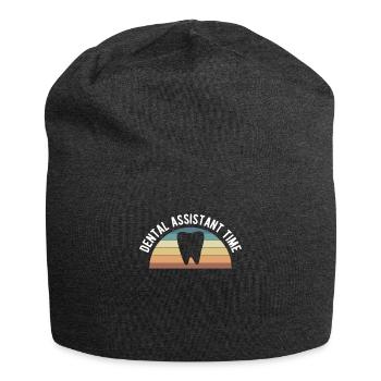 Dental Assistant Time Shirt Gift - Jersey Beanie - charcoal grey - Front