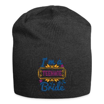 Ich bin eine Braut im Teenageralter - Jersey-Beanie - Anthrazit - Vorne