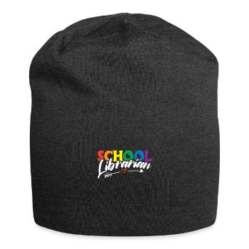School Librarian Geschenk Schule - Jersey-Beanie - Anthrazit - Vorne