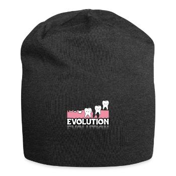 Cadeau Chemise de dentiste Evolution - Bonnet en jersey - charbon - Devant