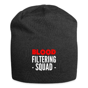 Blood Filtering Squad Shirt Gift - Jersey Beanie - charcoal grey - Front