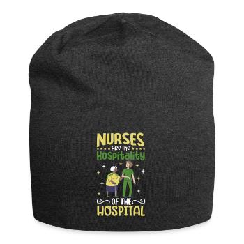 Krankenschwester Krankenpflege Klinik Sanitäter - Jersey-Beanie - Anthrazit - Vorne