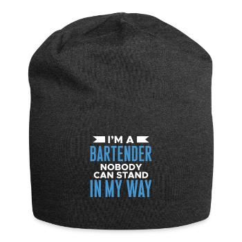 At A Bartender Nobody Can Stand In My Way - Jersey Beanie - charcoal grey - Front
