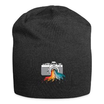 Photographe Appareil photo Chemise Cadeau Arc-en-ciel - Bonnet en jersey - charbon - Devant