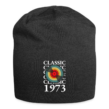 Vintage Retro Classic 1973 Schallplatte Vinyl - Jersey Beanie - charcoal grey - Front