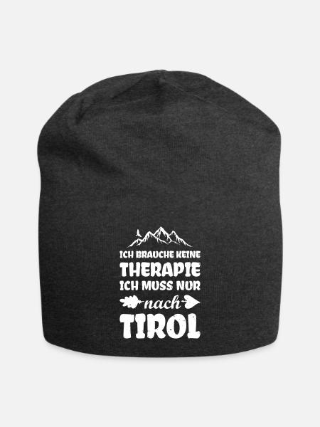 Ich brauche keine Therapie ich muss nur nach Tirol - Jersey-Beanie - Anthrazit