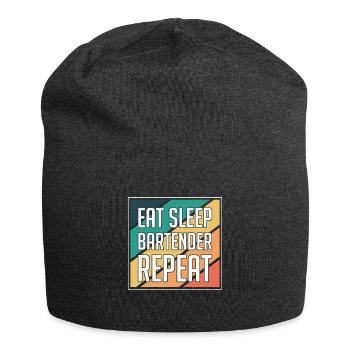 Eat Sleep Bartender Repeat Shirt - Jersey Beanie - charcoal grey - Front