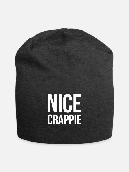 Nice Crappie Shirt Geschenk - Jersey-Beanie - Anthrazit