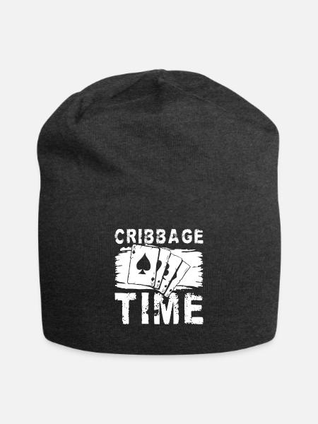 Cribbage Time Shirt Geschenk - Jersey-Beanie - Anthrazit