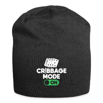 Cribbage Fashion On Shirt Gift - Jersey Beanie - charcoal grey - Front