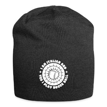 I Am Italian And Yes I Play Bocce Ball - Jersey-Beanie - Anthrazit - Vorne