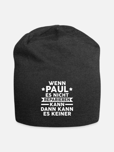 Paul - Jersey-Beanie - Anthrazit