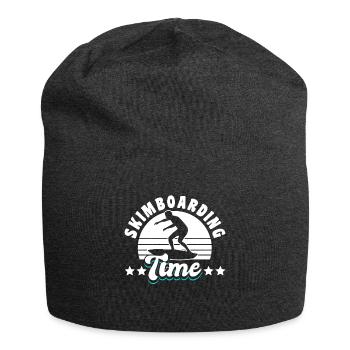 Skimboarding Time Shirt Gift - Jersey Beanie - charcoal grey - Front