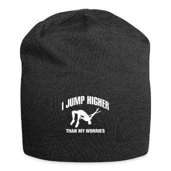 Pole Vaulting Shirt Gift Pole Vault Slogan - Jersey Beanie - charcoal grey - Front