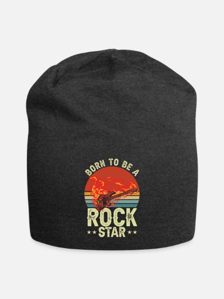 Geboren, um ein zu sein | Gitarre Retro | Gitarrist - Jersey-Beanie - Anthrazit