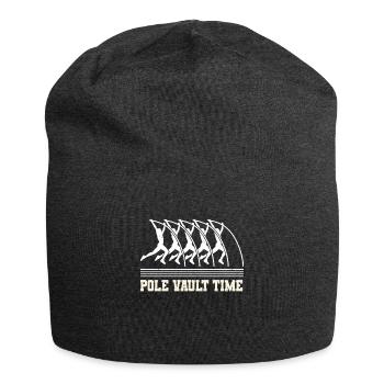 Vintage Retro Stabhochsprung Shirt Pole Vault Time - Jersey Beanie - charcoal grey - Front