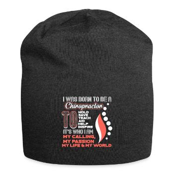 Chiropractor I Was Born To Be A Chiropractor - Jersey Beanie - charcoal grey - Front