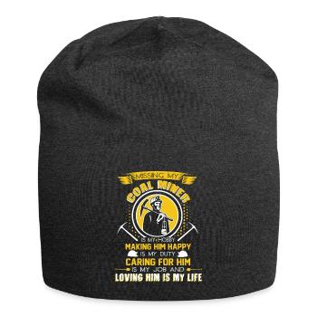 Coal Miner Missing My Coal Miner - Jersey Beanie - charcoal grey - Front