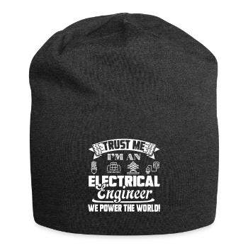 Electrical Engineers We Power The World - Jersey Beanie - charcoal grey - Front