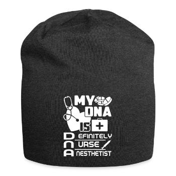 Nurse Anesthetist Nurse Anesthetist Is In My DNA - Jersey Beanie - charcoal grey - Front