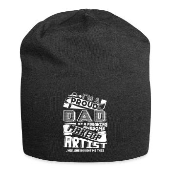 Makeup Artist Proud Makeup Artist Dad - Jersey Beanie - charcoal grey - Front