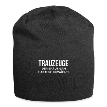 Trauzeugin Geschenk Ehe Hochzeit - Jersey-Beanie - Anthrazit - Vorne