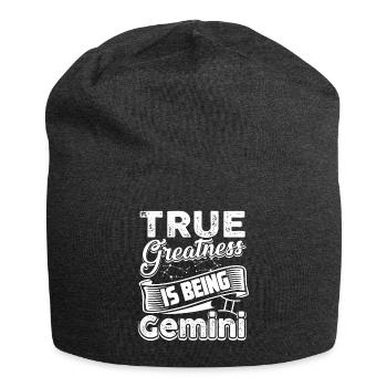 Gemini True Greatness Is Being Gemini - Jersey Beanie - charcoal grey - Front