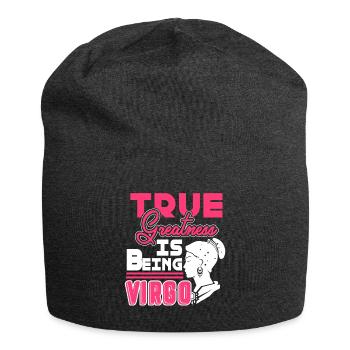 Virgo True Greatness Is Being Virgo Horoscope - Jersey Beanie - charcoal grey - Front