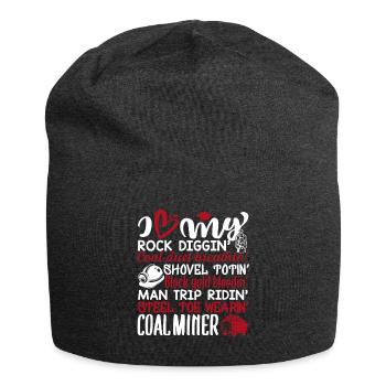Coal Miner I Love My Coal Miner - Jersey Beanie - charcoal grey - Front