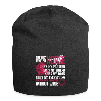 Horse She's Not Just My Horse - Jersey Beanie - charcoal grey - Front