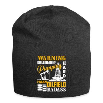 I'm An Oilfield Badass - Jersey Beanie - charcoal grey - Front